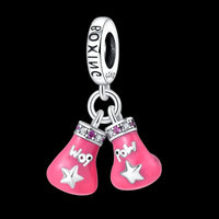 Thumbnail for Pink Boxing Gloves Charm