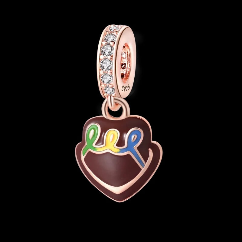 Chocolate Heart Charm