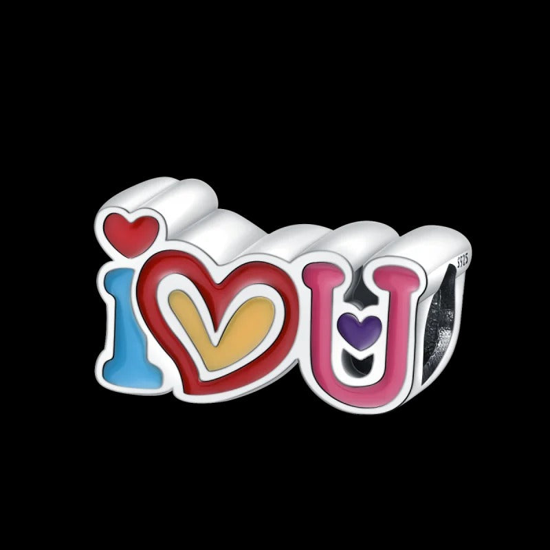 "I Love U" Amulet Charm