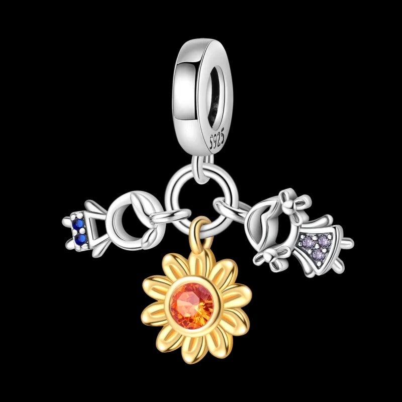 "Sunflower Couple" Charm