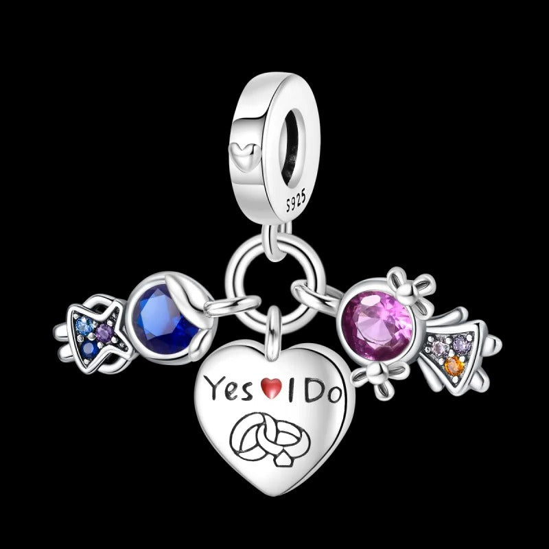 "Yes I Do" Heart Charm