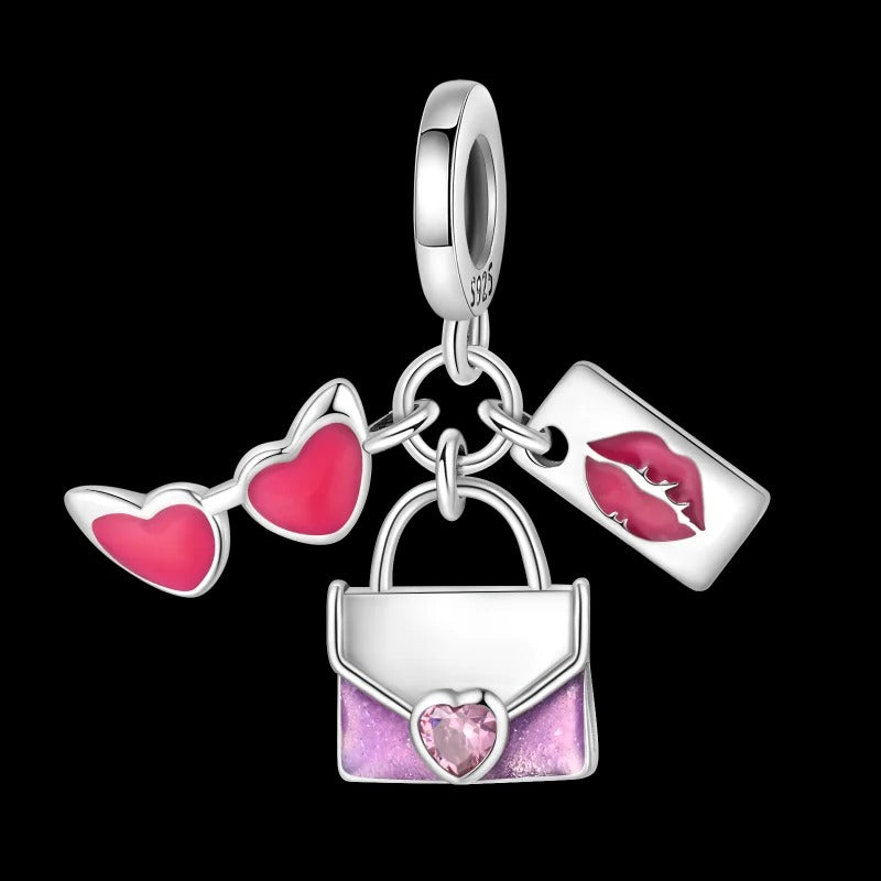 "Barbie" with Heart Glasses, Purse, and Kiss Charm