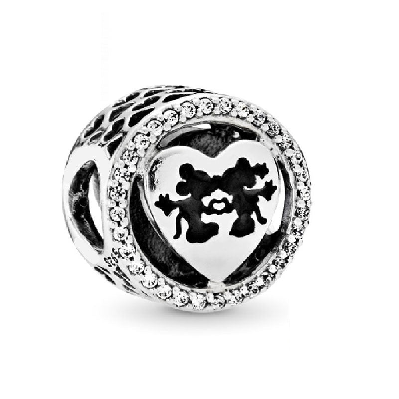 "Mickey Mouse Kiss" Bead Charm