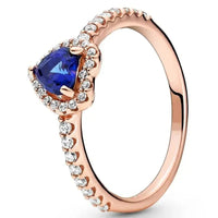 Thumbnail for Golden Rose Blue Heart Ring