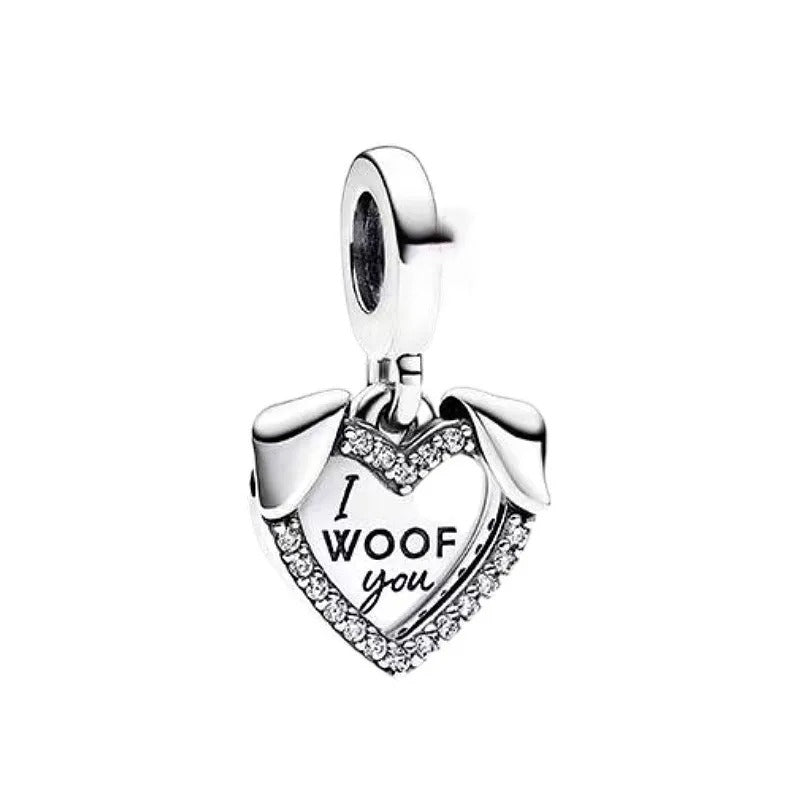 "I Woof You" Heart Charm