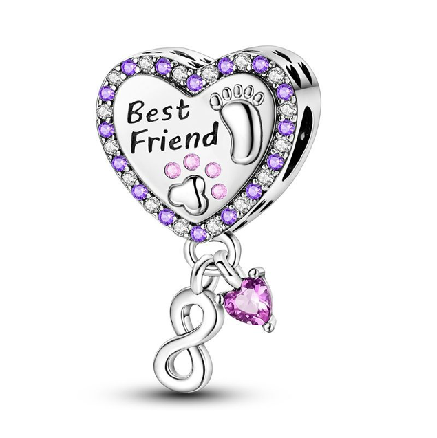 Heart & Infinity "Best Friend" Charm